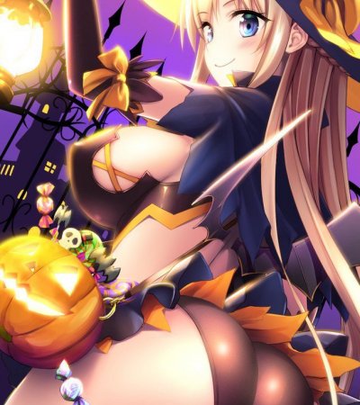 Darkness Big Breast and Big Ass Dressed as a Witch