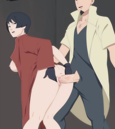Shikamaru Fucking Kurotsuchi Standing With Cloak Without Panties