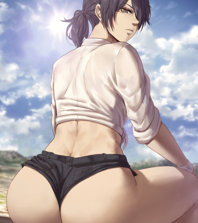 Mikasa Ackerman in Short Tucked in the Ass