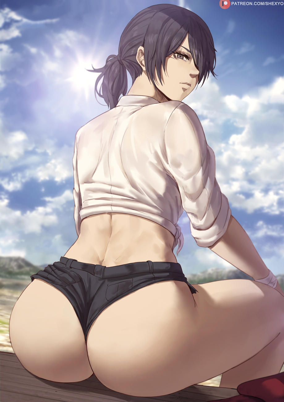 Mikasa Ackerman in Short Tucked in the Ass 