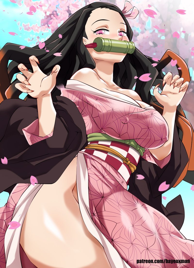 Nezuko Sensualizing in Kimono 