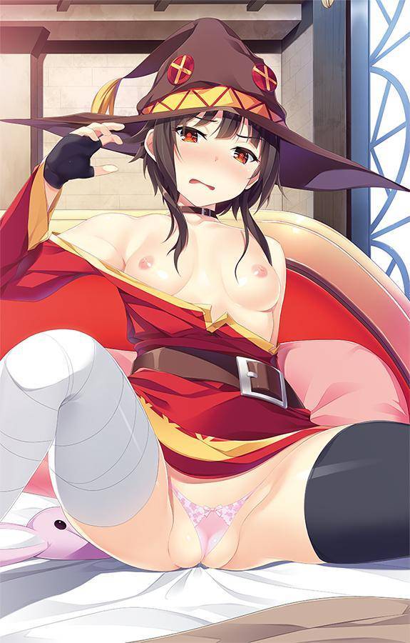 Open Legged Megumin Showing Small Panties Squeezing Pussy 