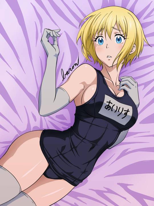 Iris with sleeveless T-shirt and Lying-on-Bed Panties
